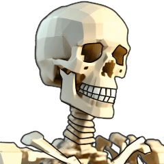 3D skeletal model Greetings