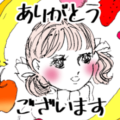 Showa sticker (girl manga)