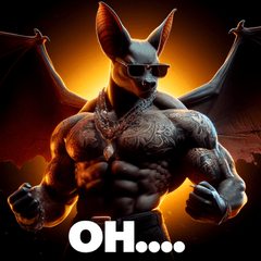 Buff! Muscular Bat!