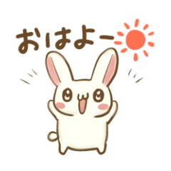 cute rabbit momochan greetings
