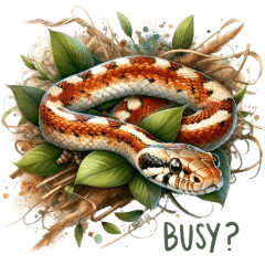 Adorable Watercolor Corn Snakes Sticker