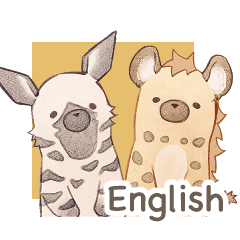 Spotted hyena and striped hyena stickers