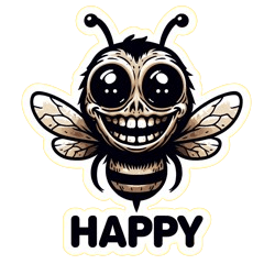 creepy wasp sticker 001