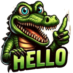 creepy crocodile sticker 002