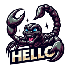 creepy scorpion sticker 002