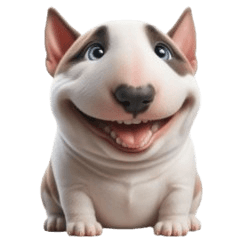 Emoji Anjing Bull Terrier Lucu