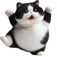 Emoji de Gato Gordo Engraçado