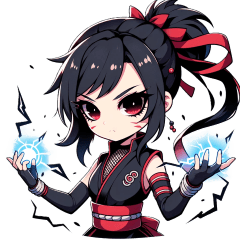 Chibi character female ninja_1