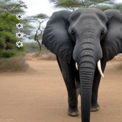 graceful elephant in the savannah