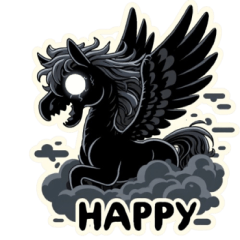 creepy Pegasus sticker 001