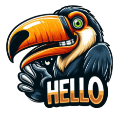 creepy toucan sticker 002