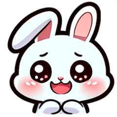 White rabbit's soft and cute Sticker