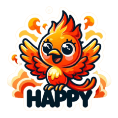 creepy phoenix sticker 001
