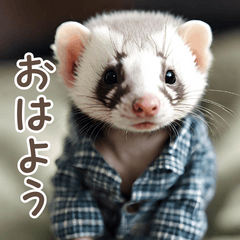 live-action style ferret stamp