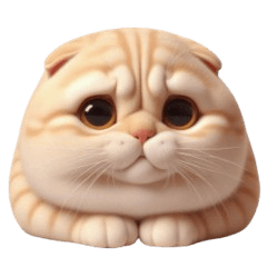 Funny Cream Cat Emoji Stickers
