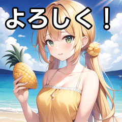 Summer clothes pineapple girls