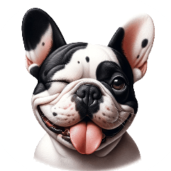 A very expressive french bulldog