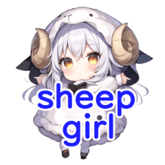 Girl in sheep's skin