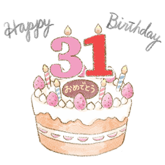 ３１〜60歳　お誕生日お祝いケーキ