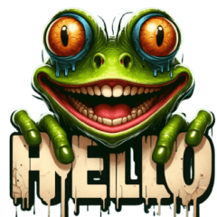 creepy frog sticker 002