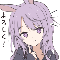 Purple color rabbit girl