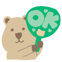 Quokka favorite life Sticker (green)