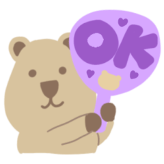 Quokka  favorite life Sticker (purple)