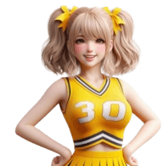 Cheerleader Cuties Cheer You On – LINE stickers | LINE STORE