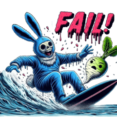 Vida de surf do coelho do horror