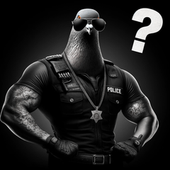 근육 비둘기 경찰!