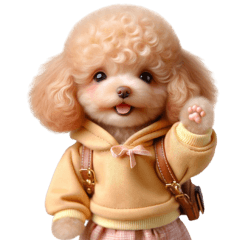 Little happiness of cute toy poodle
