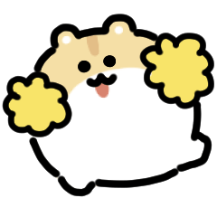 Cheering animal anime Sticker