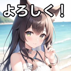 Summer clothes dog ears girls