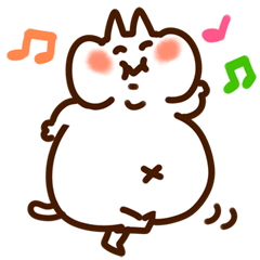 fat cat and rabbit emoji p