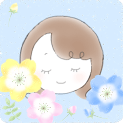 flowers and girls Sticker
