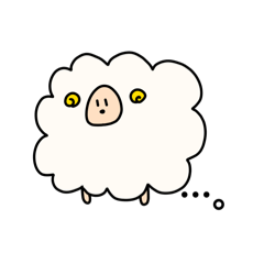 感情が顔に出にくい羊のメーチー