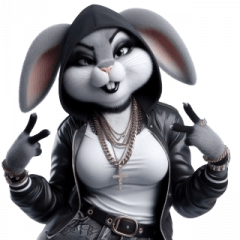 Hip-hop Rabbit Emoji