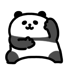 Smiling panda dancing Sticker