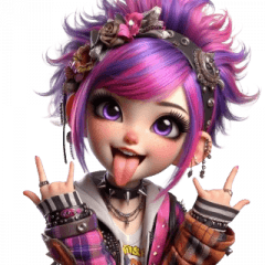 Emoji Gadis Punk