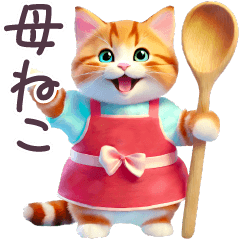 Mother Cat Stickers Japanese Dairy