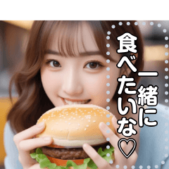 Girl who loves hamburgers
