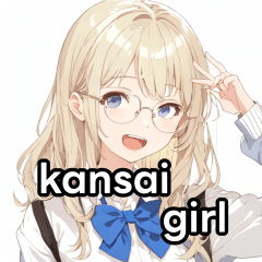Kansai dialect girl communication stamp