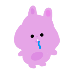 紫毛自己畫的兔子