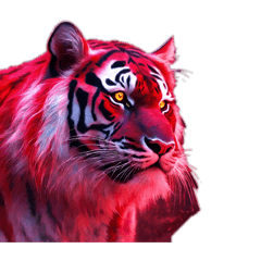 赤い虎 ネオンカラーver
