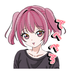 pink twin tails girl