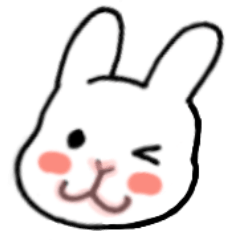 Japanese snow rabbit sticker