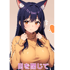 Anime Cat-eared Girl 5 (Love Words)