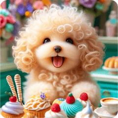 Everyday Toy Poodle Greeting Sticker