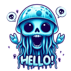 creepy jellyfish sticker 002