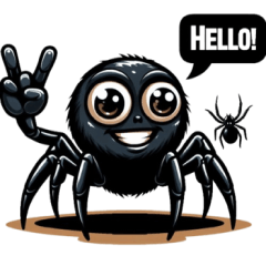 creepy spider sticker 002